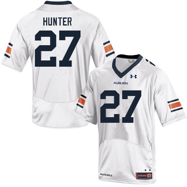 Auburn Tigers Men's Jarquez Hunter #27 White Under Armour Stitched College 2021 NCAA Authentic Football Jersey ANR8774MO